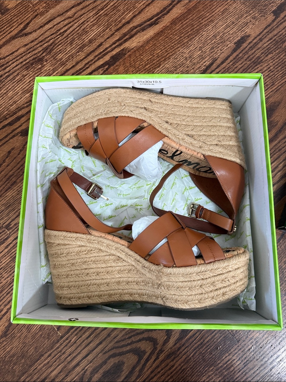Woven Espadrille Wedge Sandals - Tan